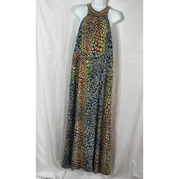 HD‎ in Paris Anthropologie Mayacamas Maxi Dress Multi Colored Sleeveless Size 6 - Picture 3 of 11